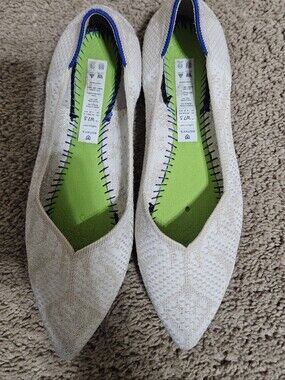 Rothy's Pointed Knit Wedding Lace Flats